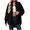 (New41)Black, variant on Women's Oversized Corduroy Jacket Casual Lapel Collar Button Down Coat Loose Fit Long Sleeve Fall Layering Outer Coat