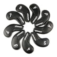 thumbnail image 5 of hengtong 9Pcs Golf Iron Covers Set Golf Club Head Covers Golf Case Protection Guard Black Woven Texture, 5 of 9