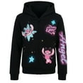thumbnail image 3 of Disney Girls Lilo & Stitch Zip Up Hoodie - Little and Big Girls Sizes 4-16 Black, 3 of 8