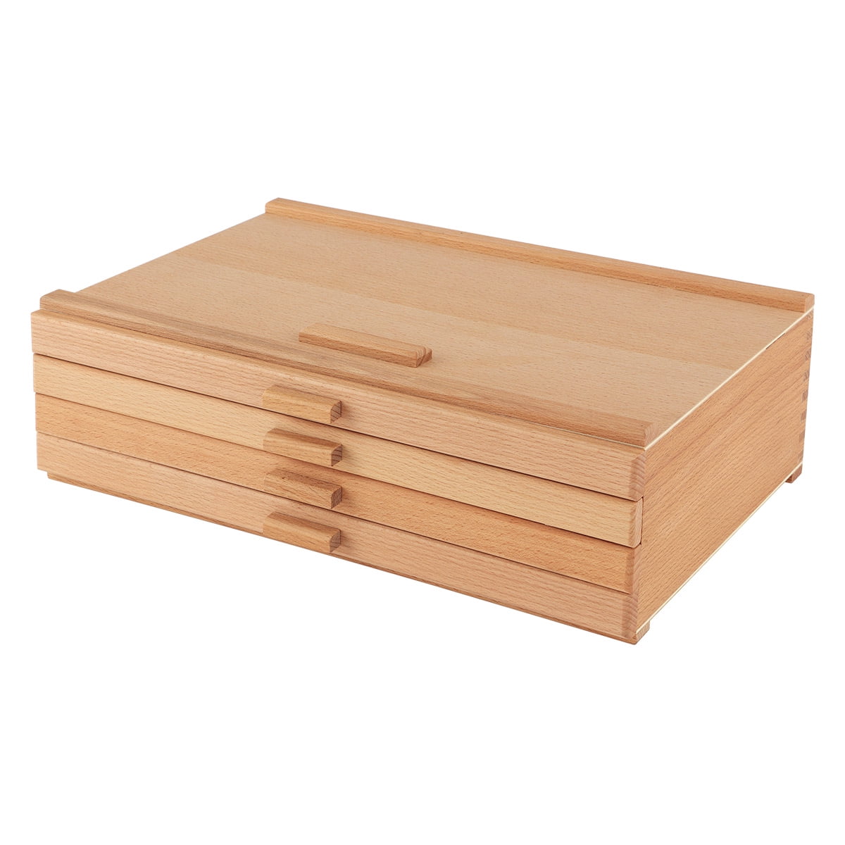 U.S. Art Supply Artist Wood Pastel, Size: 4-Drawer Storage Box, Beige