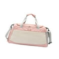 thumbnail image 4 of Bolsa de deporte para gimnasio, equipaje, bolsa de viaje, bolsa de lona para natación, ejercicio al aire libre, hombres y mujeres Beige rosa, 4 of 8