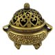 thumbnail image 1 of 1pc Brass Desktop Burner Retro Mini Censer Incense Holder for Home Office, 1 of 4