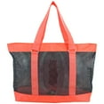 thumbnail image 4 of Eastsport Neon Mesh Beach Tote Bag - Coral, 4 of 4