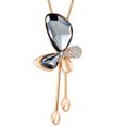 thumbnail image 1 of Chaîne Pendentif Col en Cristal Forme Papillon pour Femmes Collier Long à Pompons Bijou Cadeau, 1 of 3