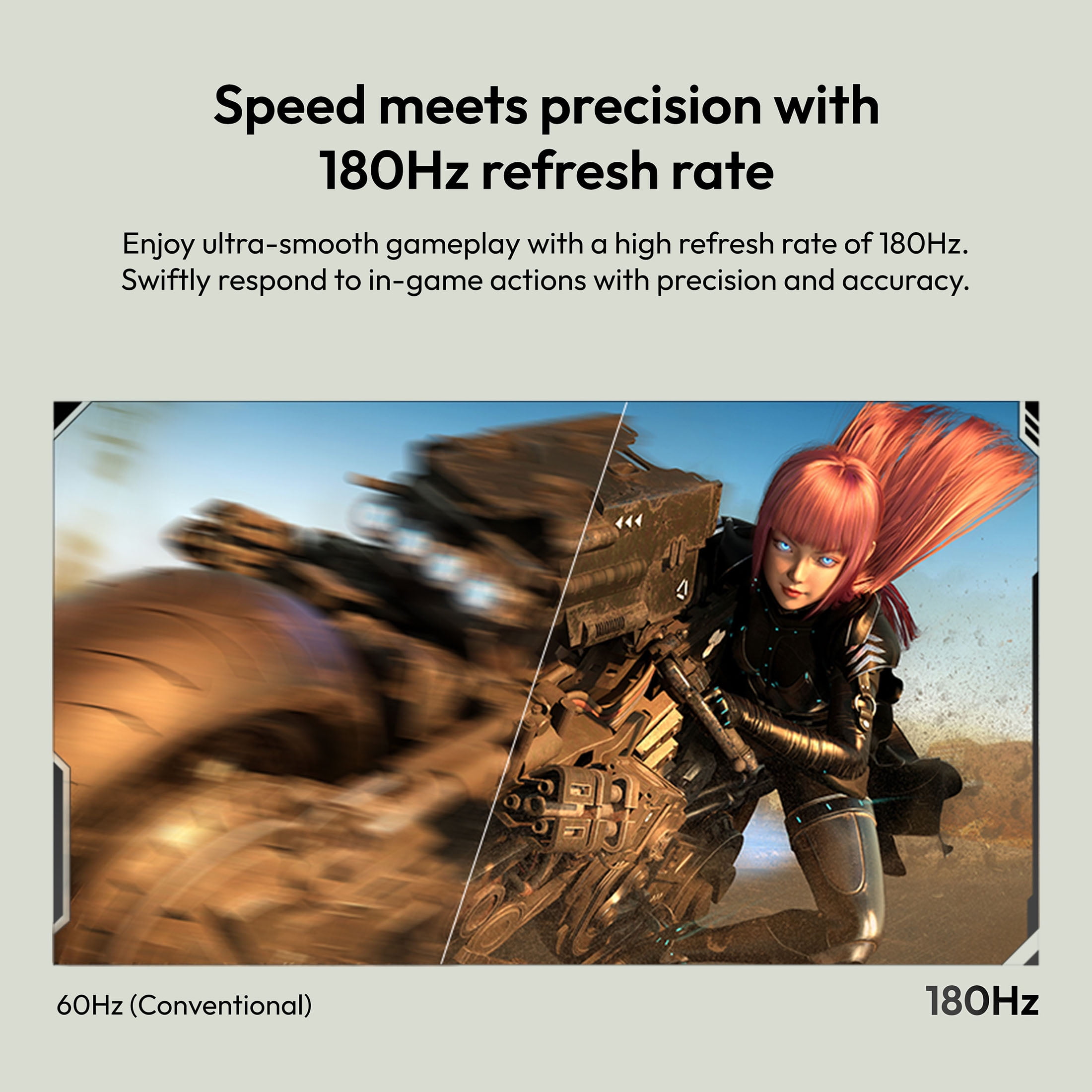 Pixio PX278 Wave Mint 27 inch 180Hz Refresh Rate QHD 1440p Resolution Fast IPS Panel 1ms GTG Response Time Green Gaming Monitor with Adaptive Sync