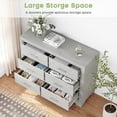 thumbnail image 3 of 6 Drawers Dresser for Bedroom,Modern Organizer Storage Cabinet with Metal Handle,Chest of Drawers for Living Room Closet Hallway Nursery, 3 of 8