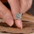 thumbnail image 2 of 2.10CT Emerald Cut Lab-Created Diamond Engagement Ring 14K White Gold Plated, 2 of 2