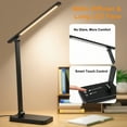 thumbnail image 4 of LED Desk Lamp for Home Office, Bright Desk Night Light with USB Port with Touch Control 3 Colors & 3 Brightness Dimmable, Eye-Caring Reading Light Small Study Table Lamp for Bedroom Bedside, 4 of 6