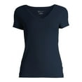 thumbnail image 6 of No Boundaries Juniors' Brushed V-Neck Short Sleeve T-Shirt, 6 of 6