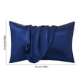 thumbnail image 3 of Dianli Bedding Luxury Reversible Sateen Silk Pillowcase Solid Color Smooth Sleep Pillowcase Hypoallergenic Soft Bedroom Pillow Cover Sleep Comfort Home Bedding, 3 of 6