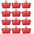 thumbnail image 1 of 20Pcs Plastic Fruit Baskets Double Handles Storage Baskets Household Baskets Red, 1 of 6