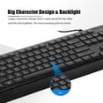 thumbnail image 3 of With Wired Large Print Keyboard White Bold Jumbo Letters Silent Backlit Keyboard with Oversized Characters 104 Keys for The Elder and People with Bad Eye Sight and Vision Ailment, 3 of 7