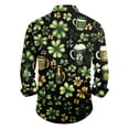 thumbnail image 2 of Men's St. Patrick's Day Shamrock Button Up Shirt Long Sleeve Casual Top, 2 of 3