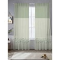thumbnail image 2 of Sage Green Botanical Sheer Curtains 84 Inch Length 2 Panels Set, Spring Floral Leaf Voile Window Treatment Rod Pocket Curtains Sheers Drapes for Bedroom/Living Room/Kitchen 52"x84"x2, 2 of 7