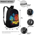 thumbnail image 5 of KUIFORTI Basketball Backpack For Girls Middle School Watercolor Backpack for Kids Elementary School Boys Bookbag 17 Inches Travel Daypack Trip Shoulder Bag with Front Compartment, 5 of 6