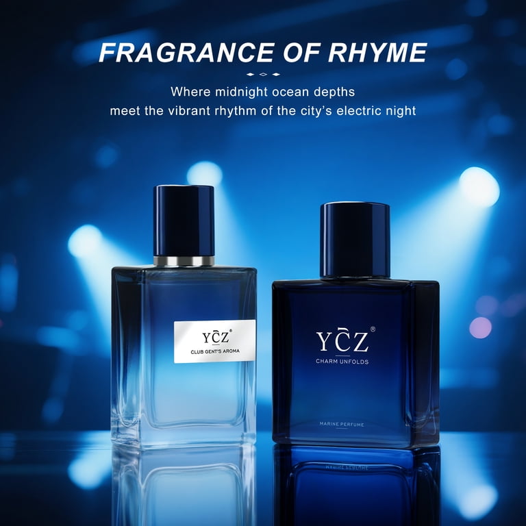 YCZ Men's Perfume Set, 2-Pack Cologne Gift Set for Men with Marine