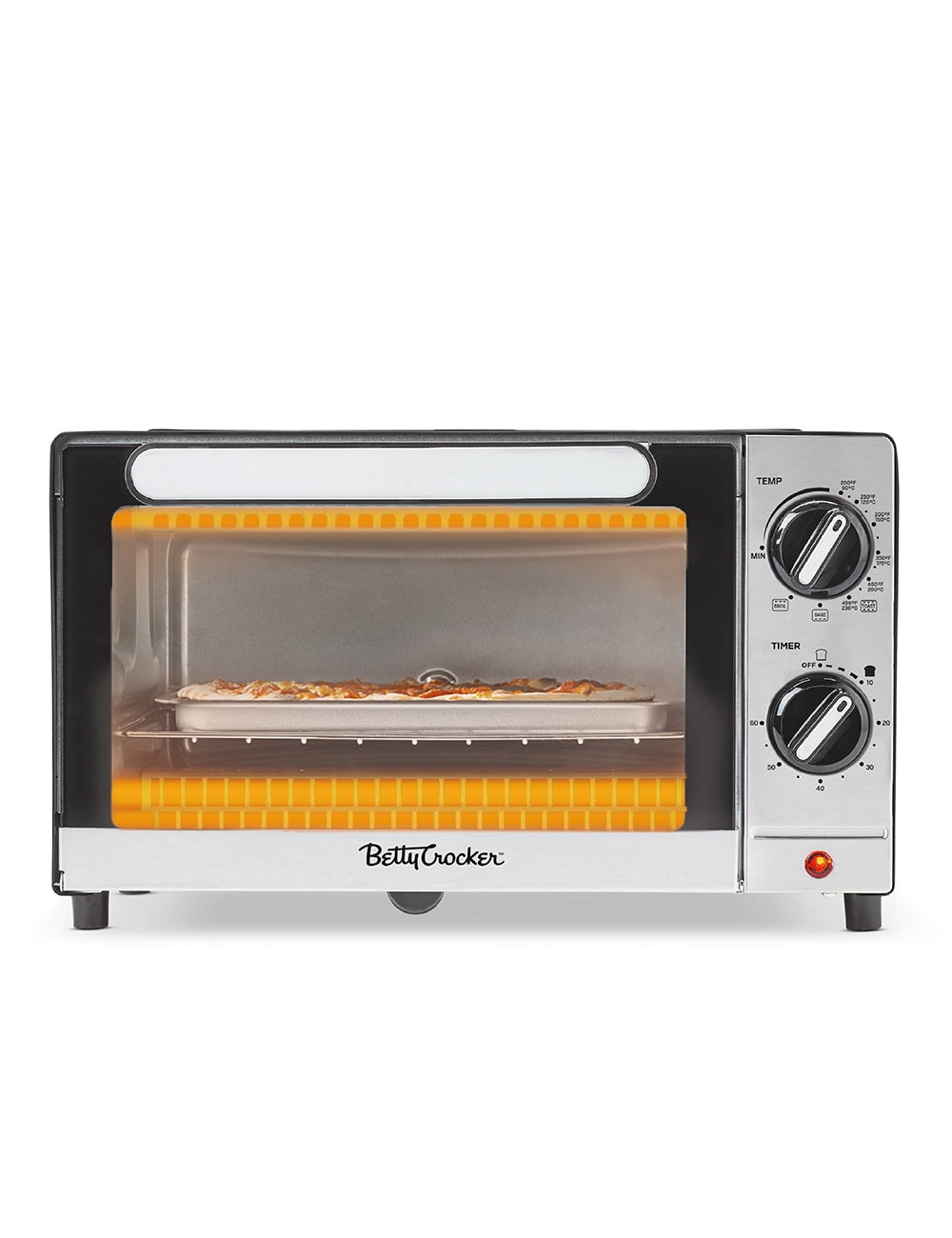 Elite Gourmet ERO-2600XBL New 6 Slice/26L Retro Toaster Oven