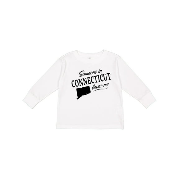 Inktastic Someone in Connecticut Loves Me Boys or Girls Long Sleeve Toddler T-Shirt