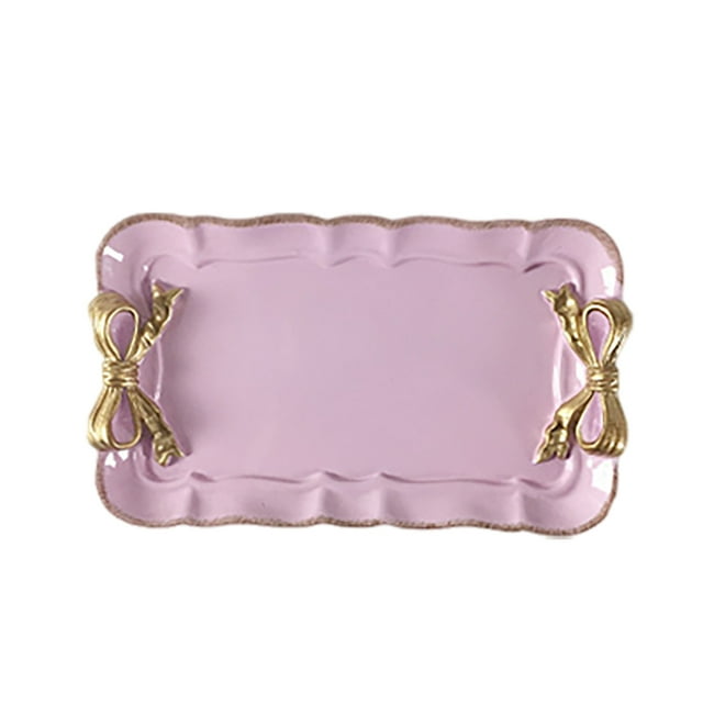 Hearth & Gear Perfume Tray Resin Bow Tray Decorative Tray For Necklaces Jewelry Keys Earrings And Small Items Decorative Tray Bow Tray Wire Baking Racks for Cookies Baking Sheets Nonstick with Rack