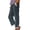Dark Gray #009, variant on Linen Pants Women Petite Straight Leg Pants Summer Beach High Waisted Pant Vacation Wide Leg Trousers with Pockets Deep Red M