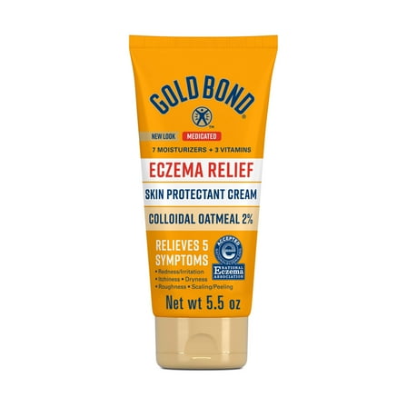 Gold Bond Medicated Eczema Relief Skin Protectant Cream with 2% Collidal Oatmeal, 5.5 oz.