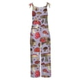 thumbnail image 6 of QATAINLAV Women's Cute Mushroom Print Hippie Rompers Casual Loose Wide Leg One Piece Pants Sleeveless Linen Jumpsuits with Pockets Lightening Sale Purple XL, 6 of 8