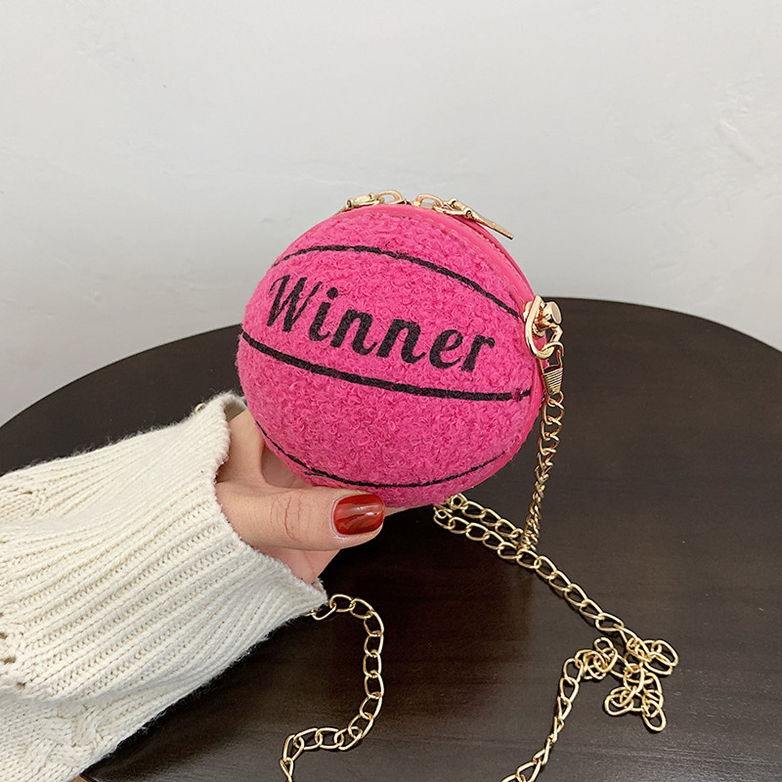 Pink basketball purse sale