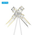 thumbnail image 3 of Uxcell 3.3inch Pull Bows Gift Wrapping Pull Bow Gold Thread Style Baskets Present Bows Ribbon Silver Tone 100 Pcs, 3 of 6