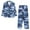 Blue Camo, variant on Xixirimido Retro Leaves Print Men's Pajamas Set Long Sleeve Button Down Pajamas for Men Fall Winter Sleepwear 2Piece Lounge PJs with Pockets, X-Small