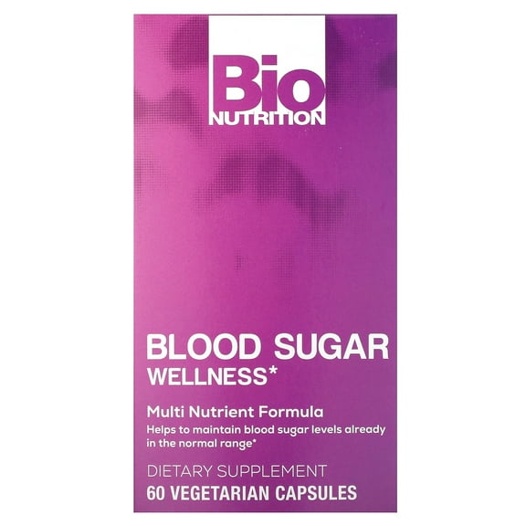 Bio Nutrition - Blood Sugar Wellness - 60 Vegetarian Capsules