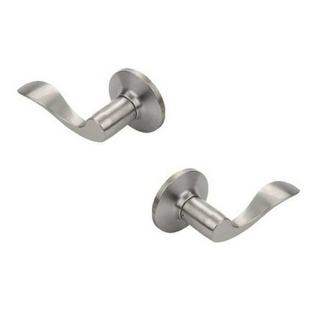Round Rosette Door - Dynasty Hardware Heritage Double Dummy Door Lever with Round Rosette (Set of 2)