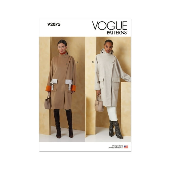 Vogue Sewing Pattern 2075 - Misses' Coats, Size: A (XS-S-M-L-XL-XXL)
