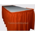 thumbnail image 3 of POLYESTER PLEATED TABLE SET SKIRT skirting Catering Trade Show Dj set up kit", (Color: Orange - Size: 14' Table Skirt), 3 of 3