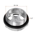 thumbnail image 3 of Unique Bargains 1-1/4'x1.2' Male Threaded Aluminum Air Compressor Oil Level Gauge Sight Glass 2Packs, 3 of 5