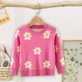 thumbnail image 6 of Lovskoo Toddler Baby Girls Knit Sweater Kids Trendy Chunky Crewneck Pullover Tops 1-6 Years Pink, 6 of 7