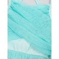 thumbnail image 5 of YONGHS Kids Girls Glitter Camisole Lyrical Ballet Latin Dance Dress Gymnastics Ballroom Dancing Costume Mint Green 14, 5 of 7