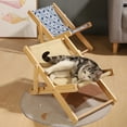 thumbnail image 4 of Lit pour Chat Style Chaise de Plage Ajustable avec Coussin à Griffer - Universel 4 Saisons, Conception Durable et Résistante aux Griffes pour Toutes les Races de Chats, Matériau en Toile, Capacité de Charge de 10 kg, Cadeau Parfait pour les Amoureux des Chats,, 4 of 6