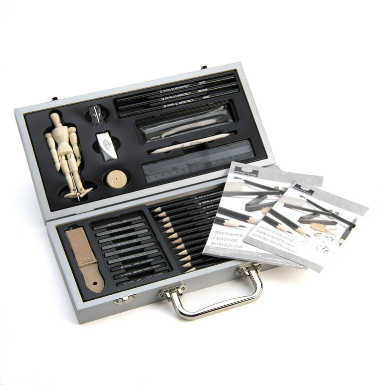 66pc Royal Brush Essentials Beginner Sketching Wood Box Set