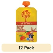 (12 pack) Peter Rabbit Banana Mango Orange Organic Fruit Puree 4 oz Toddler Snack