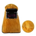 thumbnail image 4 of Leather Welding Protect ， Welding Helmet， Head Neck Cover Protective Gear Breathable For Heat Resistant For Full Protection For Welding Workers, 4 of 8