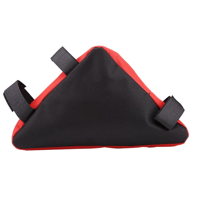 M Buder Bolsa de Tubo Superior de Bicicleta Triángulo Accesorios Ciclismo (Negro y Rojo) 20 cm / 7.8 in