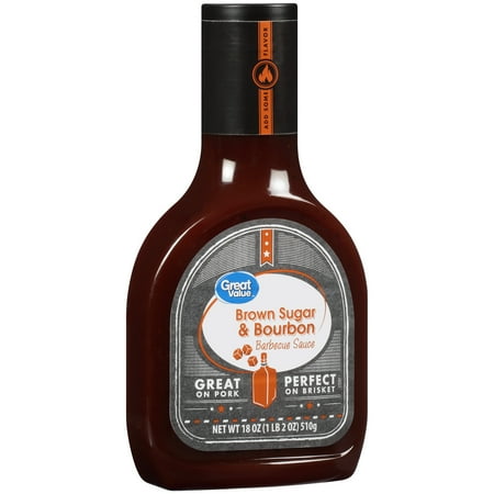Great Value Brown Sugar & Bourbon Barbecue Sauce, 18 oz - Walmart.com