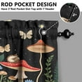 thumbnail image 5 of Night Mushroom Butterfly 3-Piece Kitchen Curtains Set Kitchen Curtains Sets with Valance for Windows Rod Pocket Machine Washable Kitchen Decor Decorations (54"x18"+2x27.5"x24"), 5 of 6