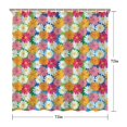 thumbnail image 5 of Waterproof Textures Daisy Flowers Chrysanthemum Floral Shower Curtain 72x72 Inch Boho Style Polyester Unique Shower Curtain for Bathroom Hotel Home Decor with 12 Plastic Hooks, 5 of 5