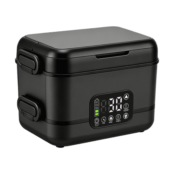 Cordless Electric Lunch Box, Self-Heating Food Container, 27000mAh Battery, 100W Heating, Scheduled Heating, Removable Tray, Type-C Charging