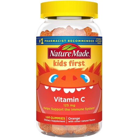 Nature Made Kids First Vitamin C 125 mg Orange Gummies, 180 Count