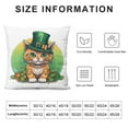 thumbnail image 6 of Nawypu  St.Patricks Day Pillow Covers Set of 2,Cat Clover Lucky Decorations Holiday Spring Decorative Pillow Case Decor for Sofa Couch, 6 of 6