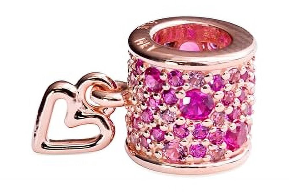 Pandora Pave Freehand Heart Barrel Charm