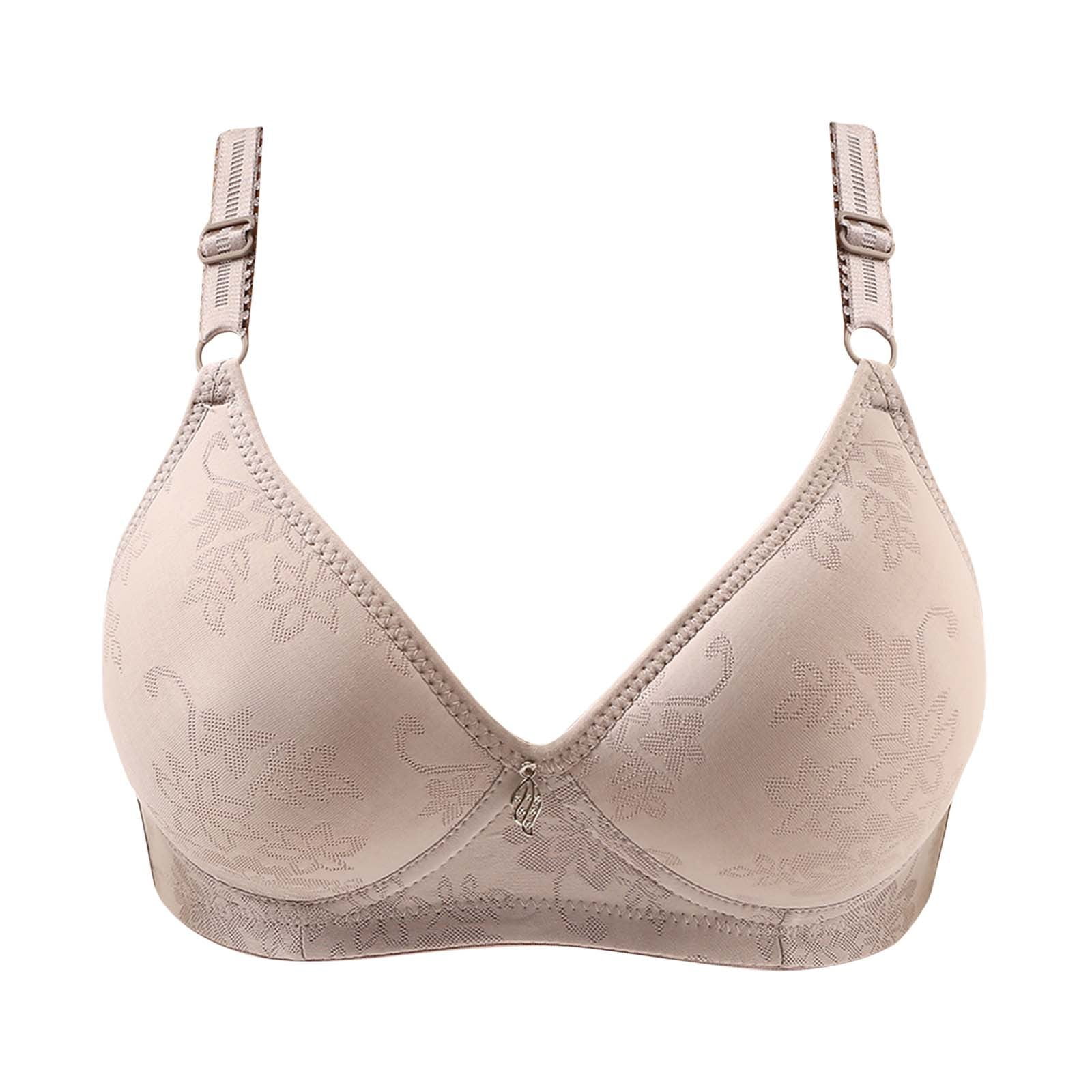Bigersell Padded Bra With Straps Lightweight Bra, Seamless, Small Chest, No  Underwire, Cup Underwear Big & Tall Size Wirefree Bra With Support, Style  3727, Coffee 38B 