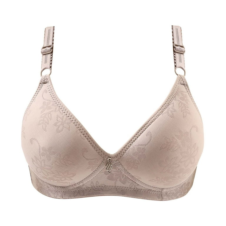 Bigersell Wirefree Bra with Support Women Embroidered Lace